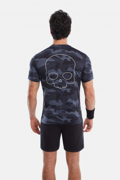 Футболка мужская Hydrogen Mesh Rubber Skull Tech Anthracite Camouflage  D00006-602