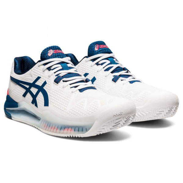 Кроссовки мужские Asics Gel-Resolution 8 Clay White/Mako Blue
