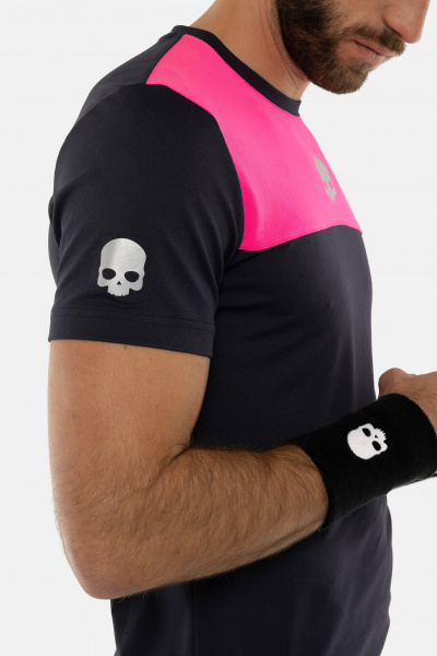 Футболка мужская Hydrogen BLOCK COLOR Tech Blue Navy/Fuchsia Fluo TT0002-D80