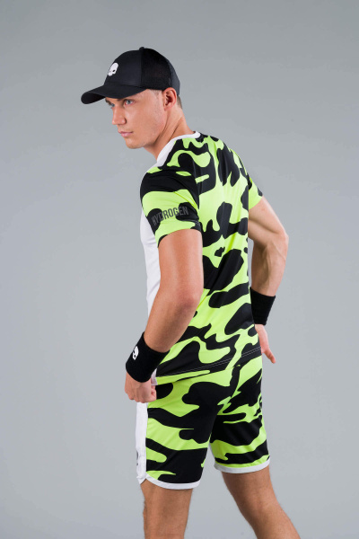 Футболка мужская Hydrogen Camo Tech White/Fluo Yellow Camouflage  T00514-G06