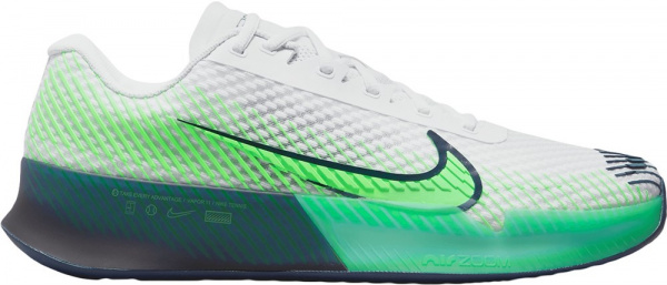Кроссовки мужские Nike Zoom Vapor 11 Clay White/Green Strike/Midnight Navy