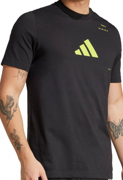 Футболка мужская Adidas Tennis Cat  Black/Luclem