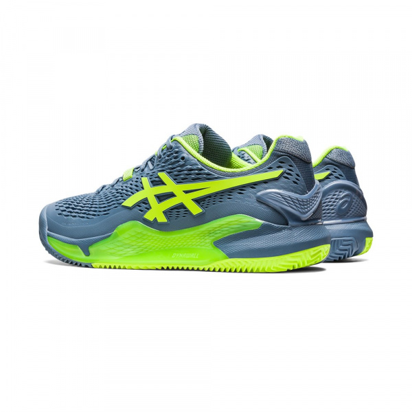Кроссовки мужские Asics Gel-Resolution 9 Clay Steel Blue/Hazard Green