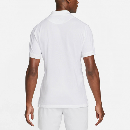 Поло мужское Nike Rafa Slim-Fit White/Black