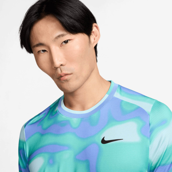 Футболка мужская Nike Court Advantage - Glacier Blue/Black