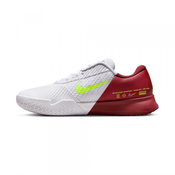 Кроссовки мужские Nike Zoom Vapor Pro 2 HC White/Team Red/Lime Blast