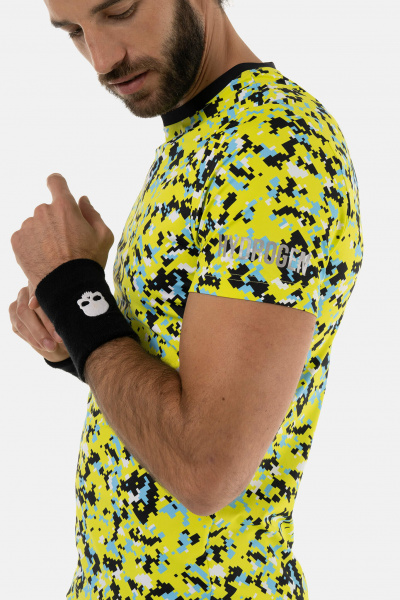 Футболка мужская Hydrogen CAMO PIXEL Tech Yellow Fluo/Multicolor  TT0007-L77