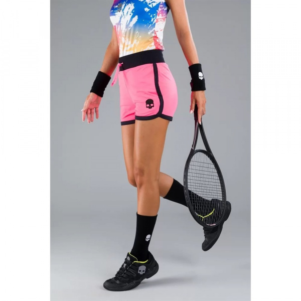 Шорты женские Hydrogen TECH Fluo Fuchsia/Black