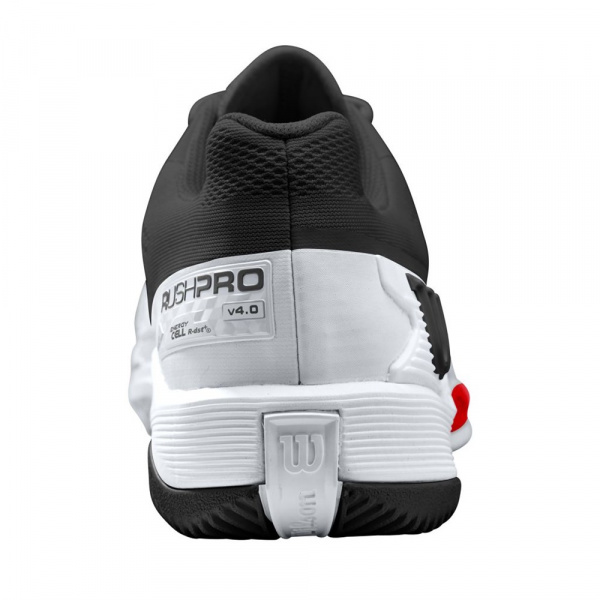 Кроссовки мужские Wilson Rush Pro 4.0  Black/White/Poppy Red