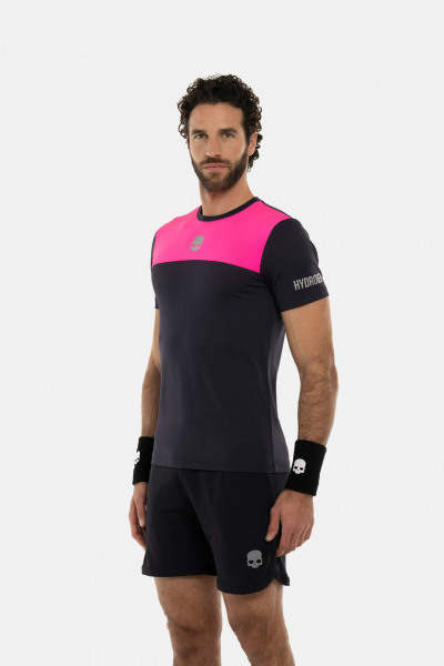 Футболка мужская Hydrogen BLOCK COLOR Tech Blue Navy/Fuchsia Fluo TT0002-D80