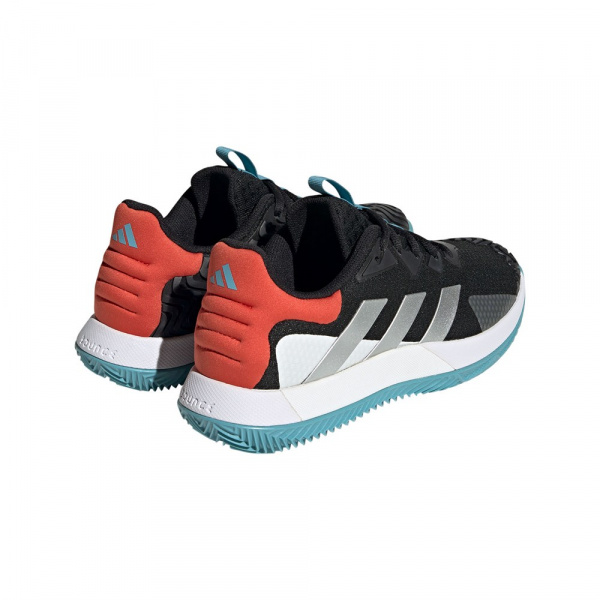 Кроссовки мужские Adidas SoleMatch Control Clay Black/Matte Silver/Cloud White