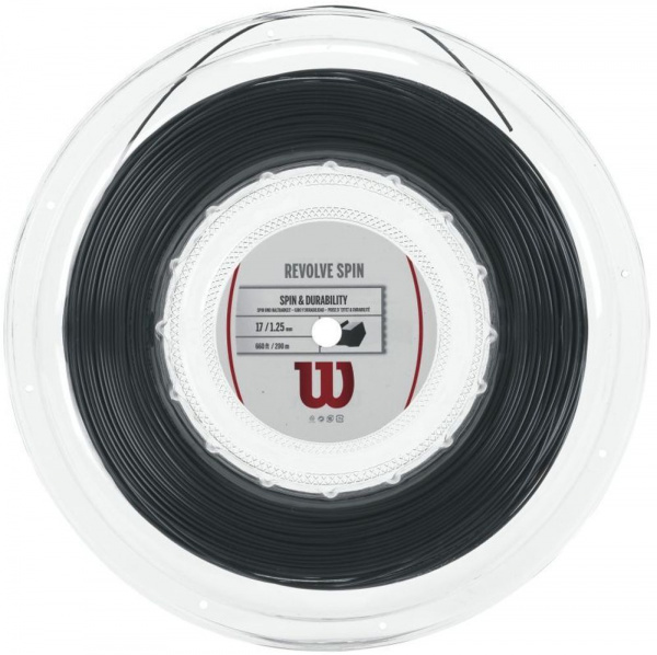 Струна теннисная Wilson Revolve Spin Black 1.25 (200 метров)