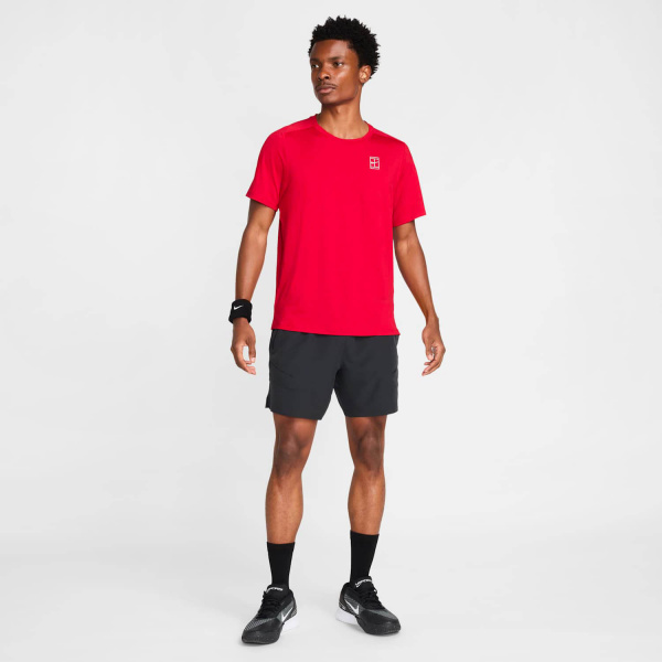 Футболка мужская Nike Court Dri-Fit Advantage  Gym Red/White