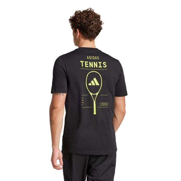 Футболка мужская Adidas Tennis Cat  Black/Luclem