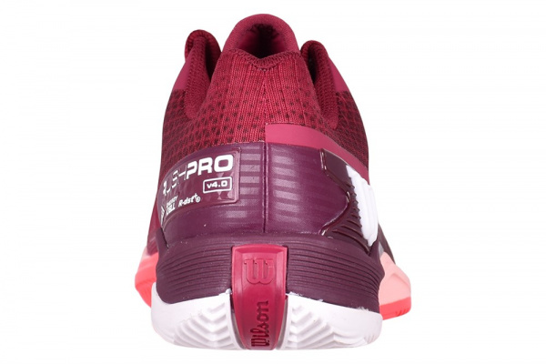 Кроссовки женские Wilson Rush Pro 4.0 Clay Beet Red/White/Tropical Peach