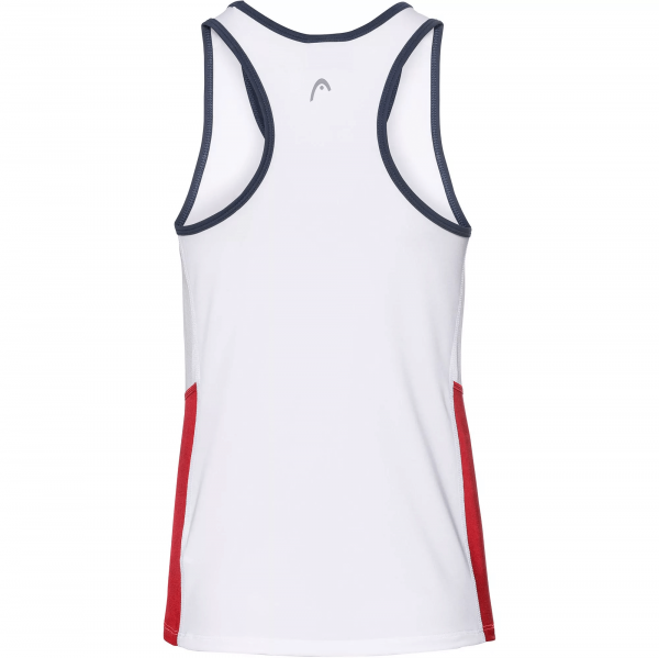 Майка для девочек Head Club White/Red  816469-WHRD  su21