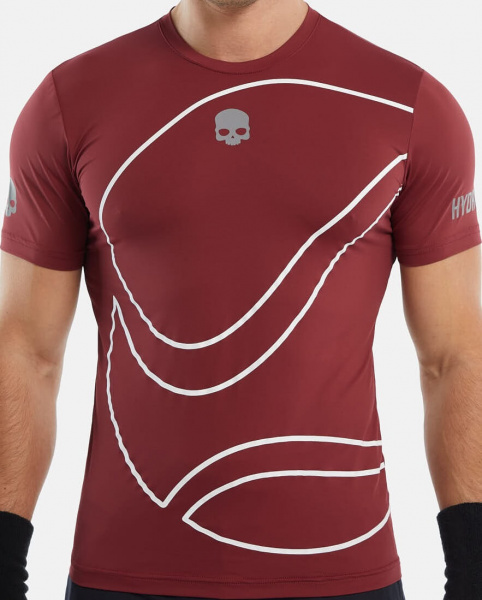 Футболка мужская Hydrogen 3D Tennis Ball Tech Bordeaux  T00836-057