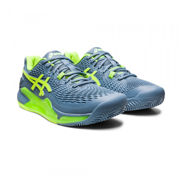 Кроссовки мужские Asics Gel-Resolution 9 Clay Steel Blue/Hazard Green