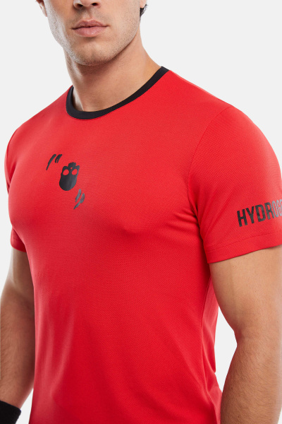 Футболка мужская Hydrogen Crazy Racket Tech Red  D00016-002