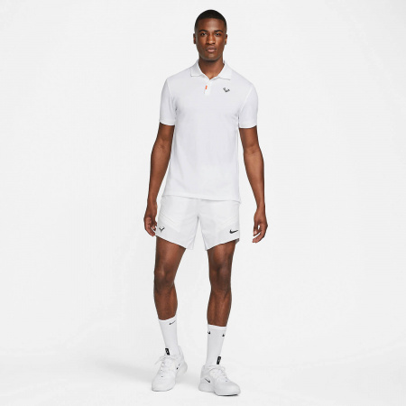 Поло мужское Nike Rafa Slim-Fit White/Black