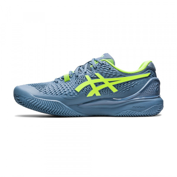Кроссовки мужские Asics Gel-Resolution 9 Clay Steel Blue/Hazard Green