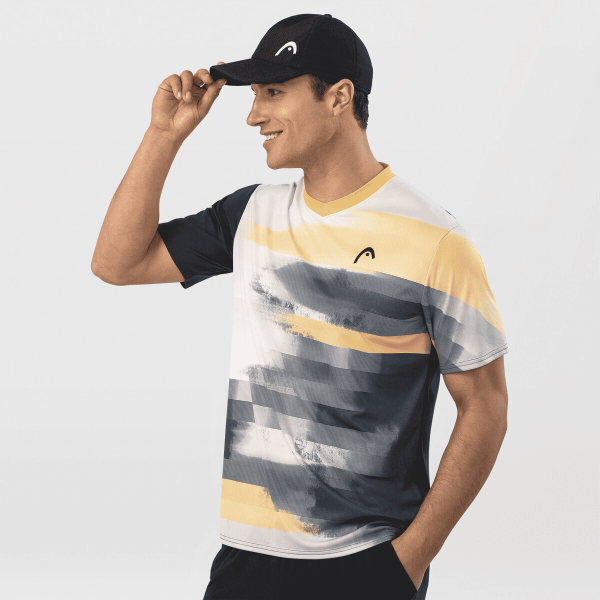 Футболка мужская Head Topspin Navy/Print Vision  811564-NVXV