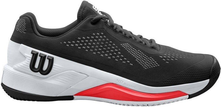 Кроссовки мужские Wilson Rush Pro 4.0  Black/White/Poppy Red