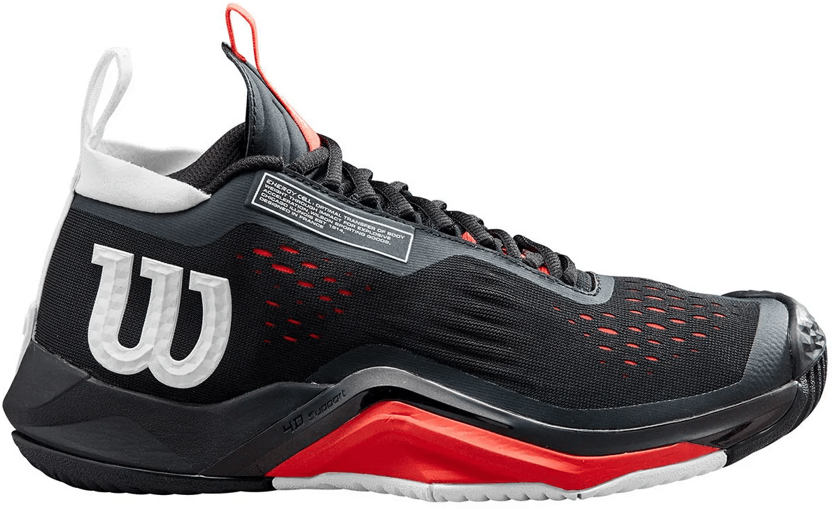 Кроссовки мужские Wilson Rush Pro Tour Mid Black/White/Poppy Red  WRS328430