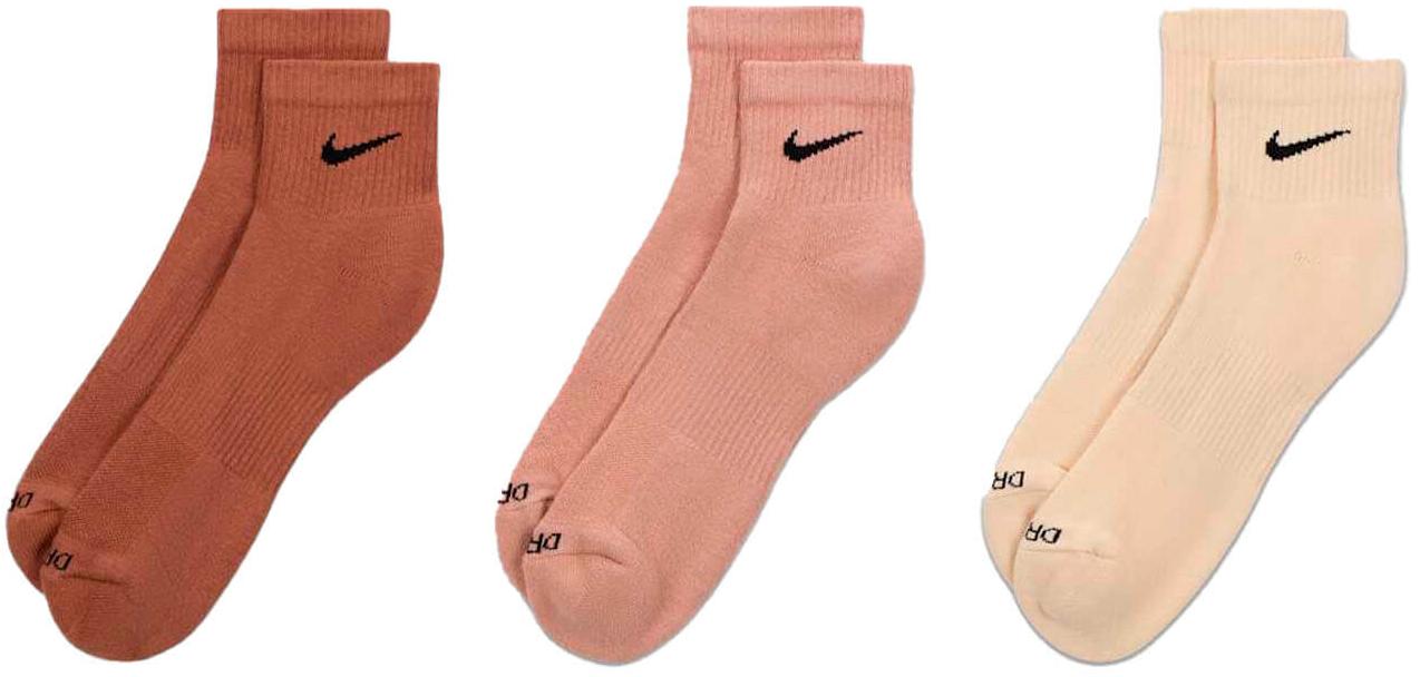 Набор носков Nike Everyday Plus Cushioned Crew (3 пары) Pink/Beige/Brown