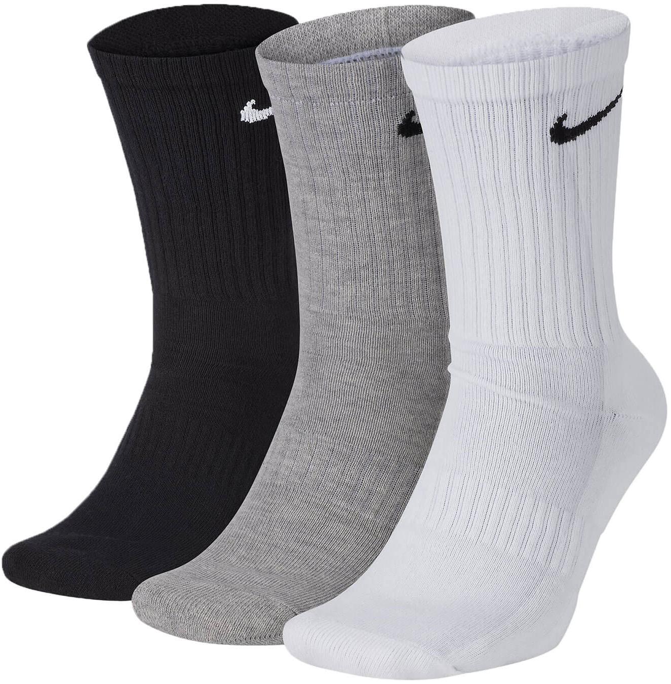 Носки Nike Everyday Cushioned Crew (3 Pairs) White/Black/Grey  SX7664-964