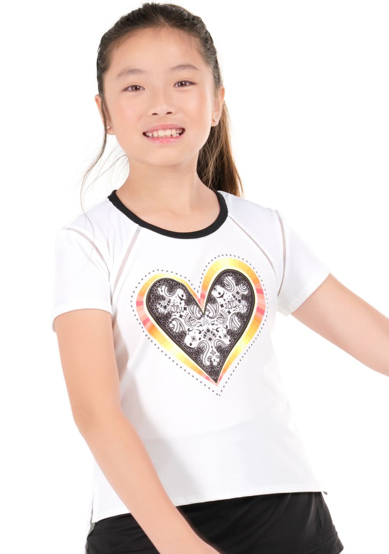 Майка для девочек Lucky in Love WHT  T224-U87110