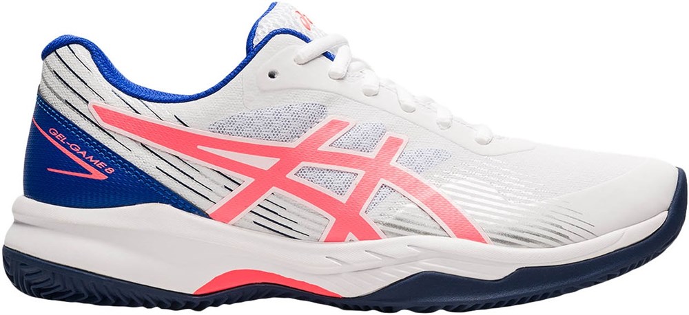 Кроссовки женские Asics Gel-Game 8 Clay White/Blazing Coral
