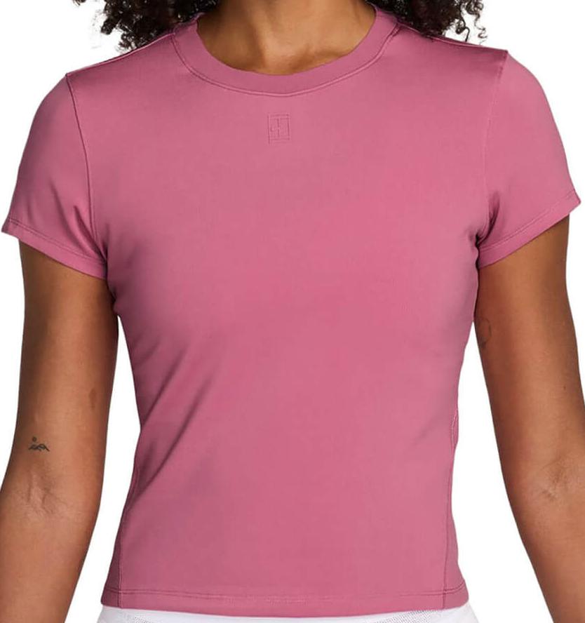 Футболка женская Nike Court Advantage Dri-Fit Short Sleeve Tennis Peony/White