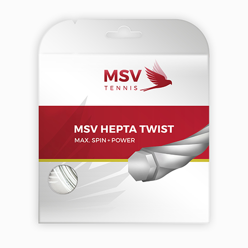 Струна теннисная MSV Hepta-Twist White 1.25 (12 метров)