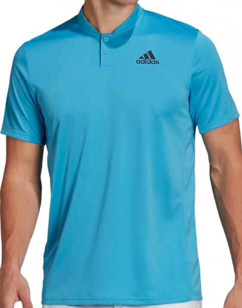 Поло мужское Adidas Club Henley App Sky Rush/Black