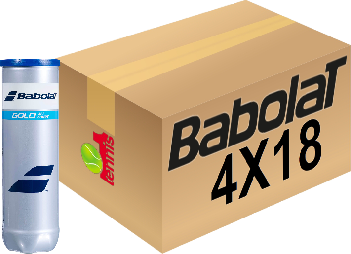 Мячи теннисные в коробке Babolat Gold All Court (4X18) 72 мяча в коробке