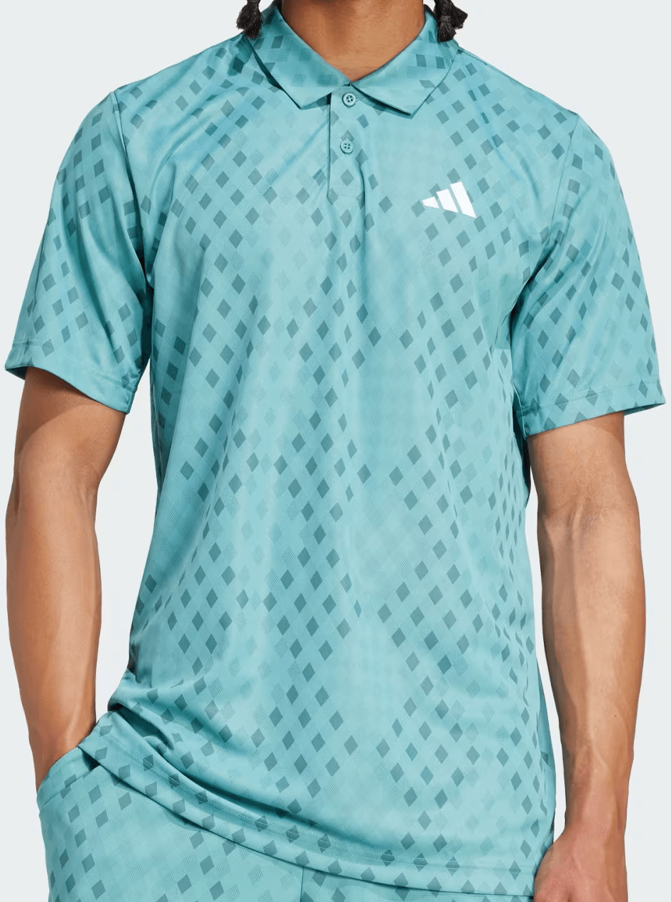 Поло мужское Adidas Climacool Club Powder Teal/Preloved Teal