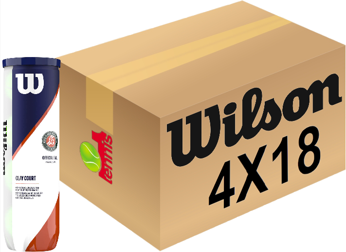 Мячи теннисные в коробке Wilson Roland Garros Clay (4X18) Balls