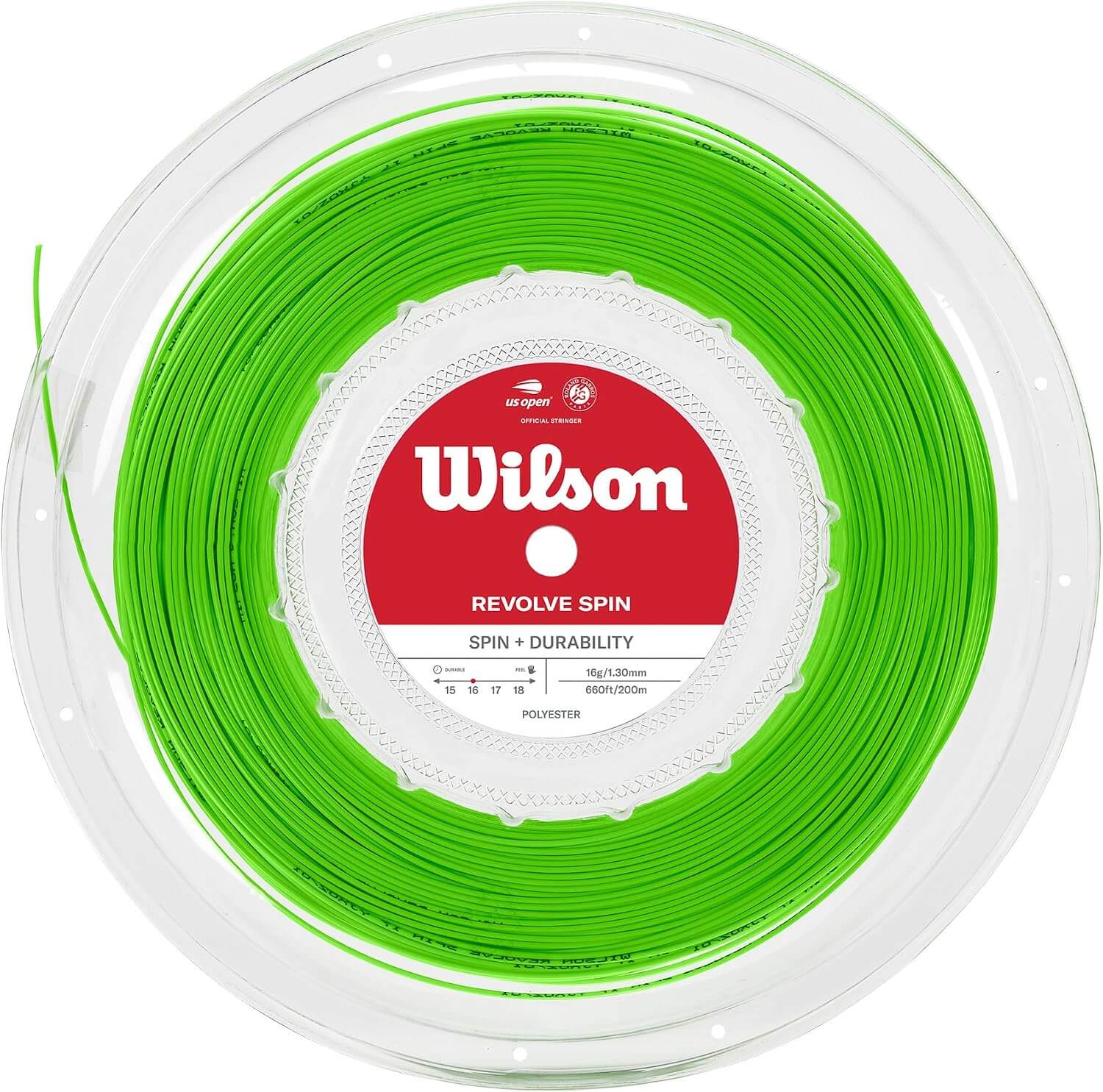 Струна теннисная Wilson Revolve Spin Green 1.30 (200 метров)