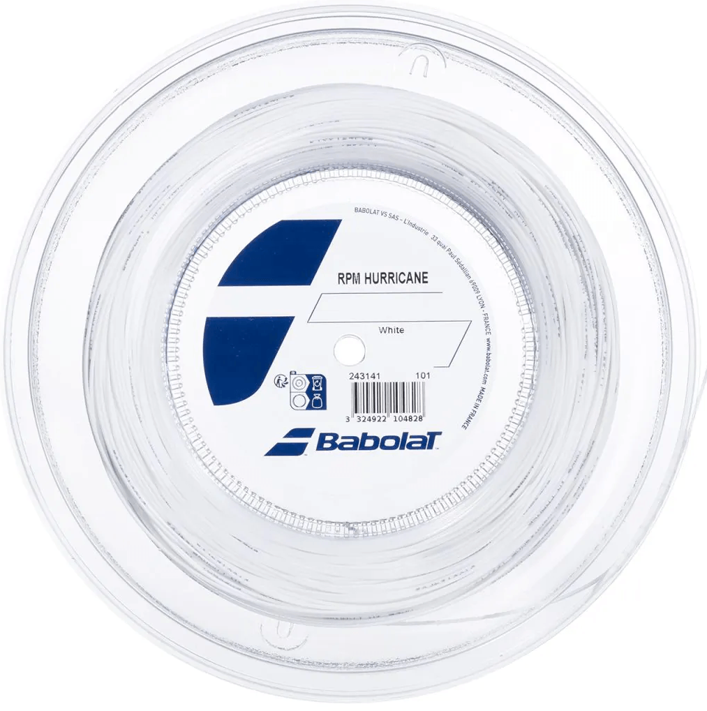 Струна теннисная Babolat RPM Hurricane 1.30 White  (200 метров)