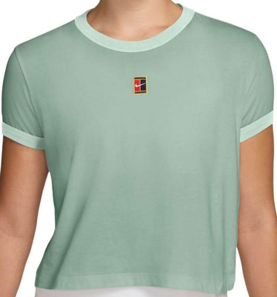 Футболка женская Nike Court Heritage Tennis Steam/Barely Green