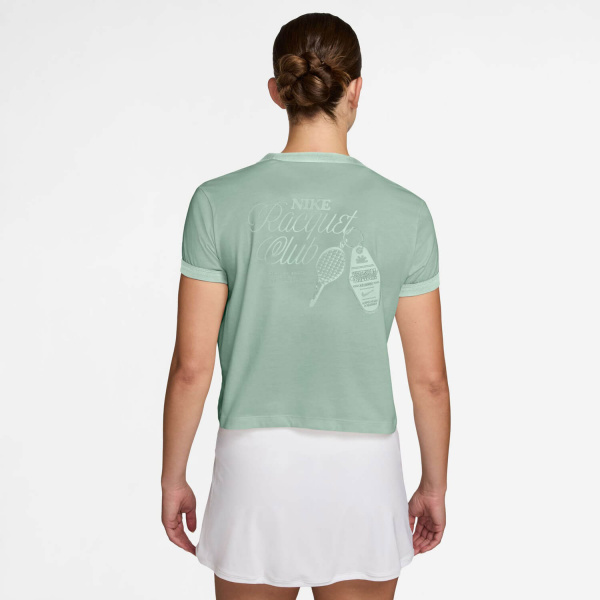 Футболка женская Nike Court Heritage Tennis Steam/Barely Green