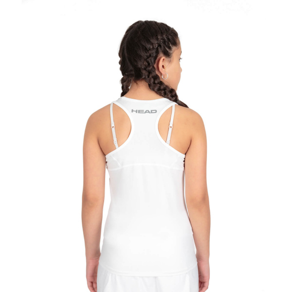 Топ для девочек Head CLUB 22 Tank White