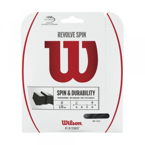 Струна теннисная Wilson Revolve Spin Black 1.25 (12 метров)