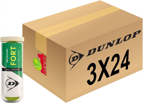 Мячи теннисные Dunlop Fort Tournament Select All Court (3Х24) 72 мяча в коробке