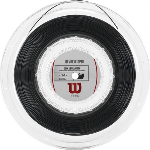Струна теннисная Wilson Revolve Spin Black 1.25 (200 метров)