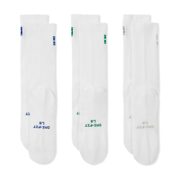 Набор носков Nike Court Everyday Elevated 3 пары White/Blue/Green