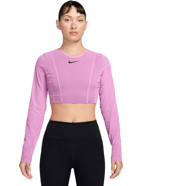 Топ с дл. рукавом женский Nike Court Slam RG Top Light Magenta/Tattoo/Black