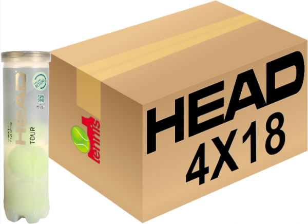 Мячи теннисные Head Tour (4X18) 72 мяча в коробке