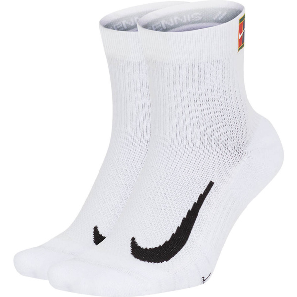 Nike Court Multiplier Max Quarter Crew Sock (2 Pairs) White